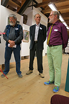Ernst Hanke, VP of the KSU Gallery (left), myself (centre) and Peter Marti (right)