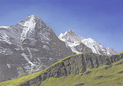 Eiger und Jungfrau von oberhalb Grindelwald First